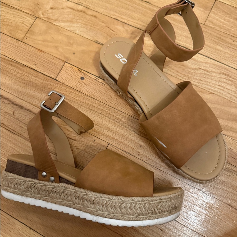 Espadrille Platform Sandals with Ankle Strap